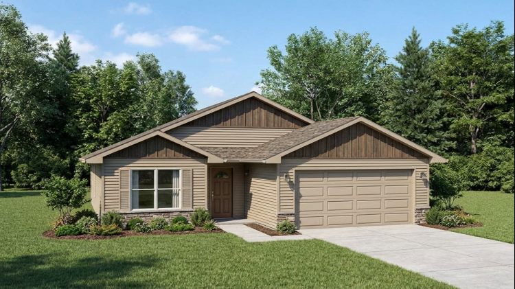 The Carlisle S - Standard Elevation with Stone option